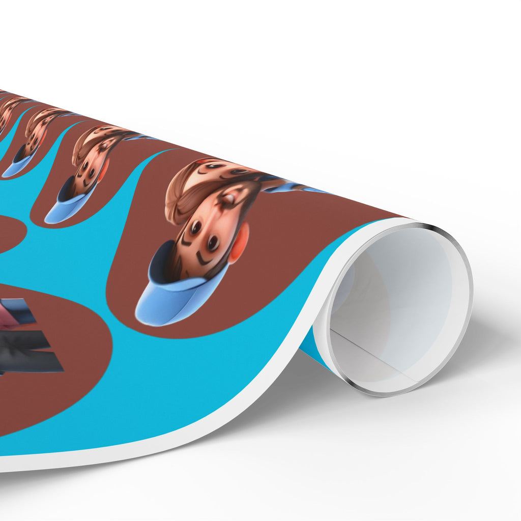 Personalized Cartoon Wrapping Paper  30"x36"