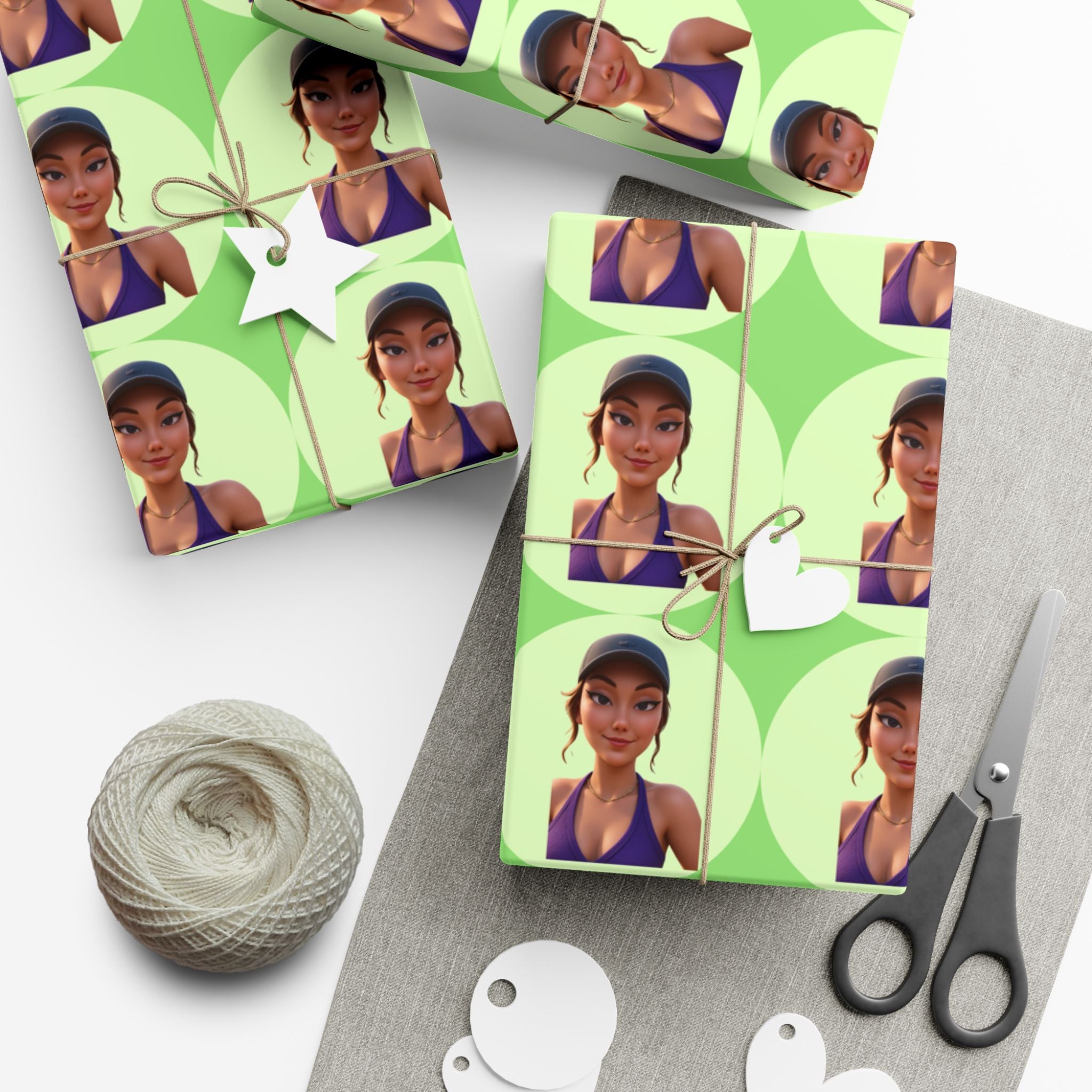 Personalized Cartoon Wrapping Paper   29"x144"