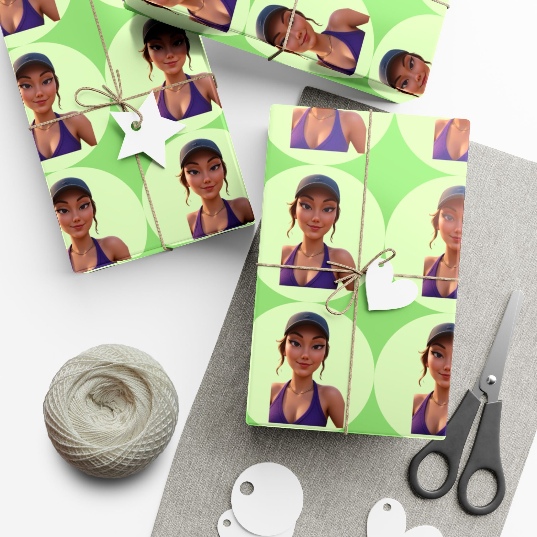 Personalized Cartoon Wrapping Paper   29"x144"