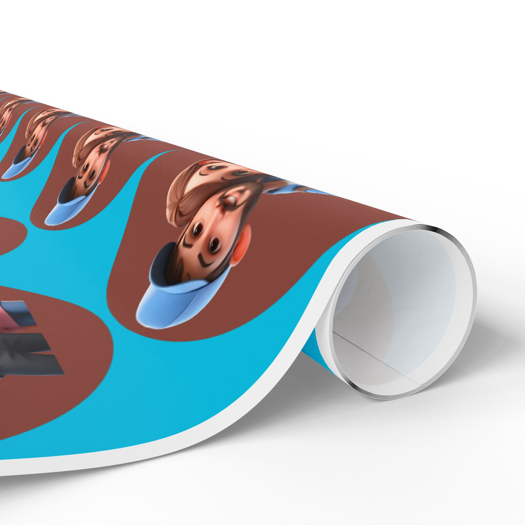 Personalized Cartoon Wrapping Paper  30"x36"